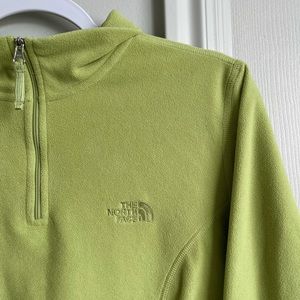 Green The North Face Zip Jacket